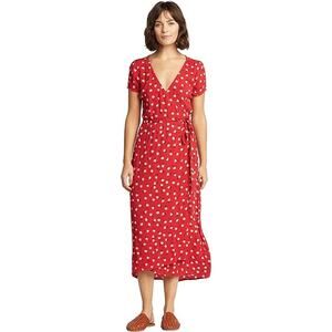 Billabong Wrap Me Up Dress in Havana Red
